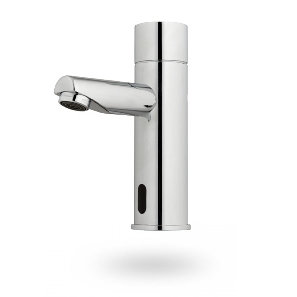 Touch-free electronic faucet for deck mounted installations BESALÚ BASIC