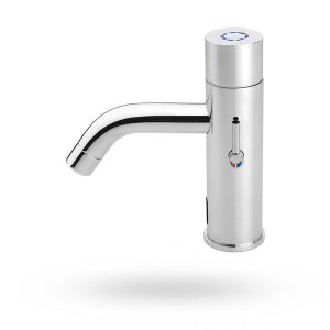 Touch free electronic faucet for deck mounted installations MIRANDA_DUO_LIGHT